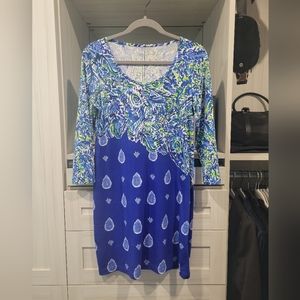 New without Tags! Lilly Pulitzer 3/4 Sleeve Print Midi Dress Sz M